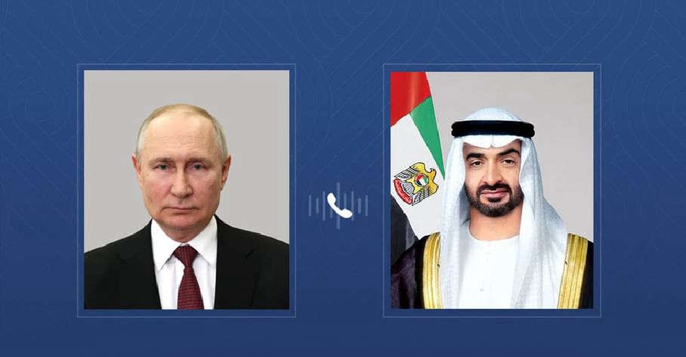 UAE and Russian presidents discuss bilateral cooperation and regional developments in phone call